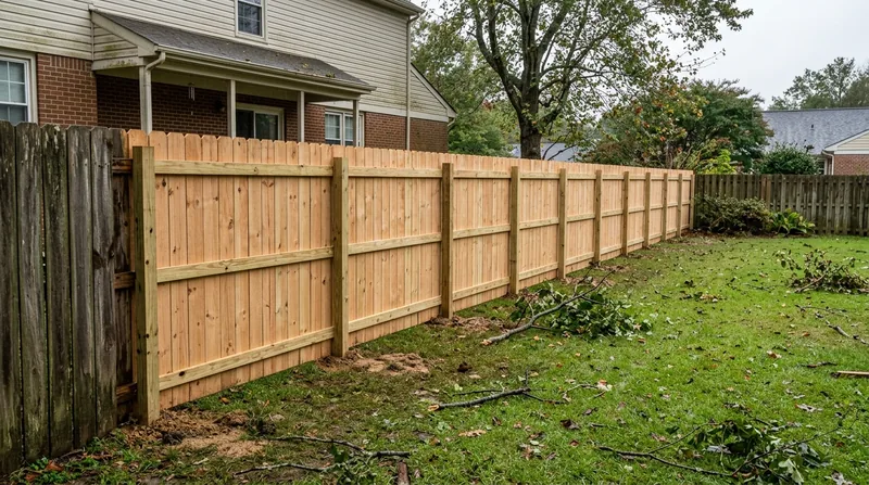Storm Damage Fence Repair Chesapeake